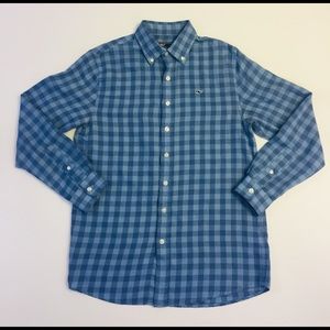 NWOT Vineyard Vines Boys L (16) Plaid Whale Shirt